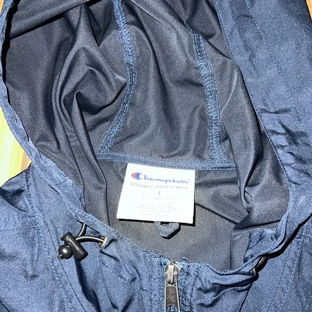 Dark blue champion windbreaker jacket